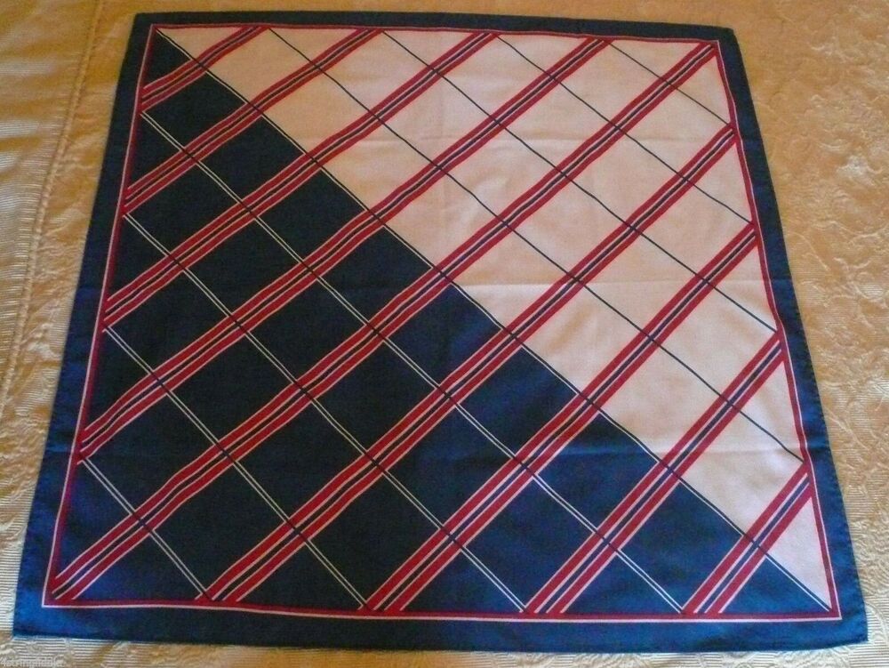 Leif Thesen Red White & Blue Cotton Blend Scarf Norway